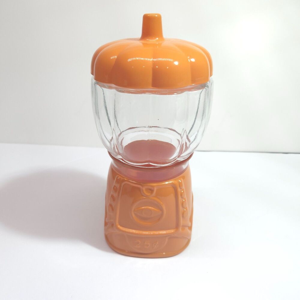 Target Bullseye Playground Pumpkin Gumball Machine Candy Jar Halloween Decor